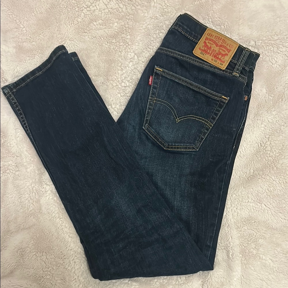 Levi's Men's Straight Jeans - Dark Blue